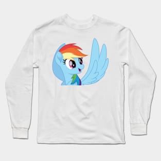 Silly movie Rainbow Dash face 3 Long Sleeve T-Shirt